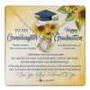 Love Knot Necklace 18K Yellow Gold Finish | 1 | Personalized To My Granddaughter On Her Graduation Day Necklace Flower I Love You I'm Proud Of You Class of 2024 Jewelry Customized Gift Box Message Card | teecentury