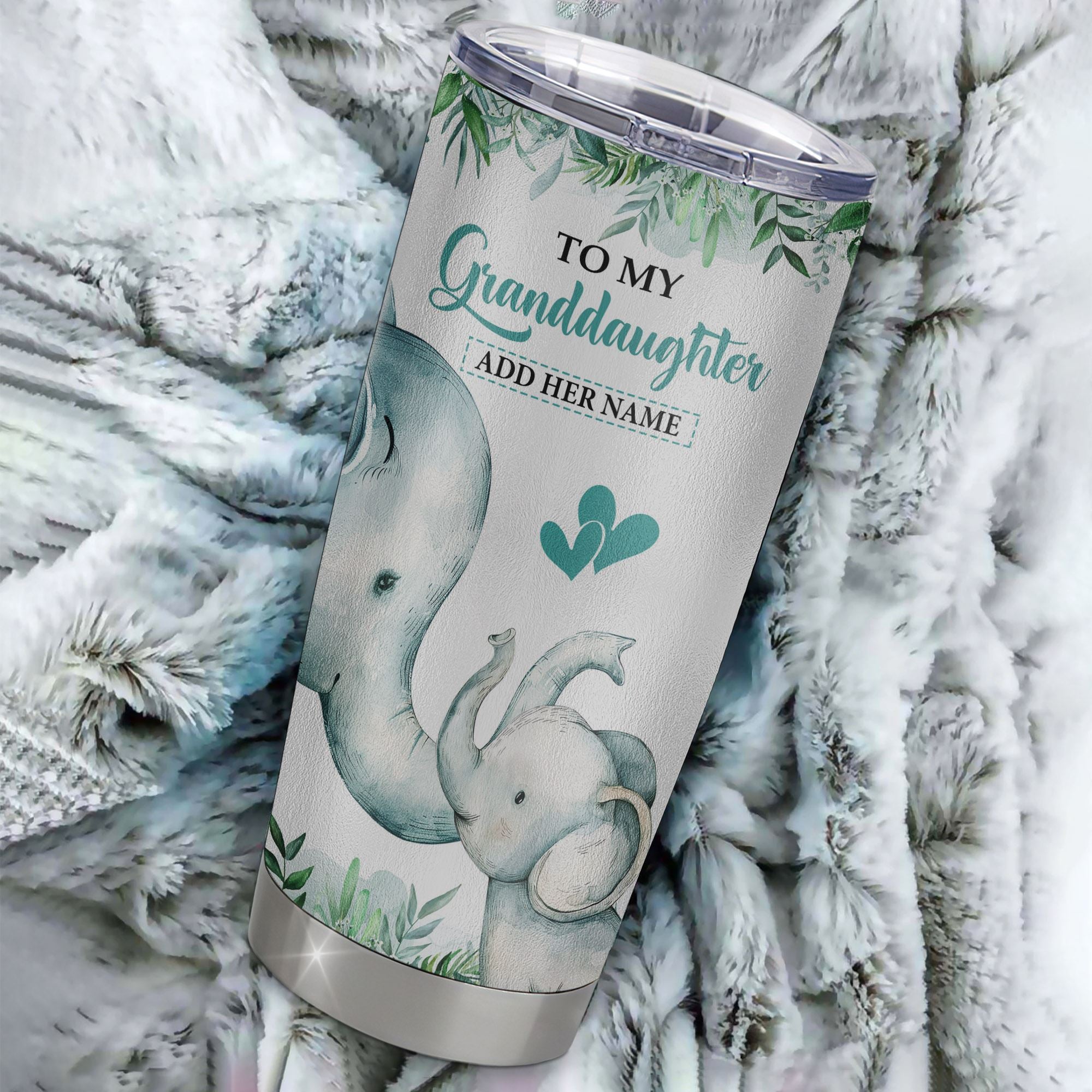 Personalized To My Granddaughter Tumbler From Grandma Grandpa You Will Never Lose Elephant Granddaughter Birthday Gifts Christmas Custom Stainless Steel Cup Travel Mug | teecentury