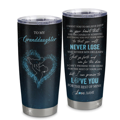 Personalized To My Granddaughter Tumbler From Grandma Nana Stainless Steel Cup Promise To Love You Granddaughter Birthday Christmas Travel Mug | teecentury
