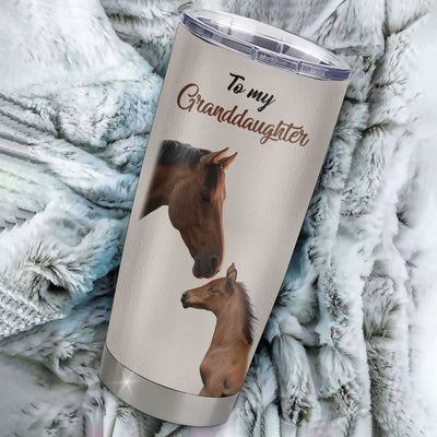 Personalized To My Granddaughter Tumbler From Grandma Nana Stainless Steel Cup This Old Horse Love You Granddaughter Birthday Graduation Christmas Travel Mug | teecentury