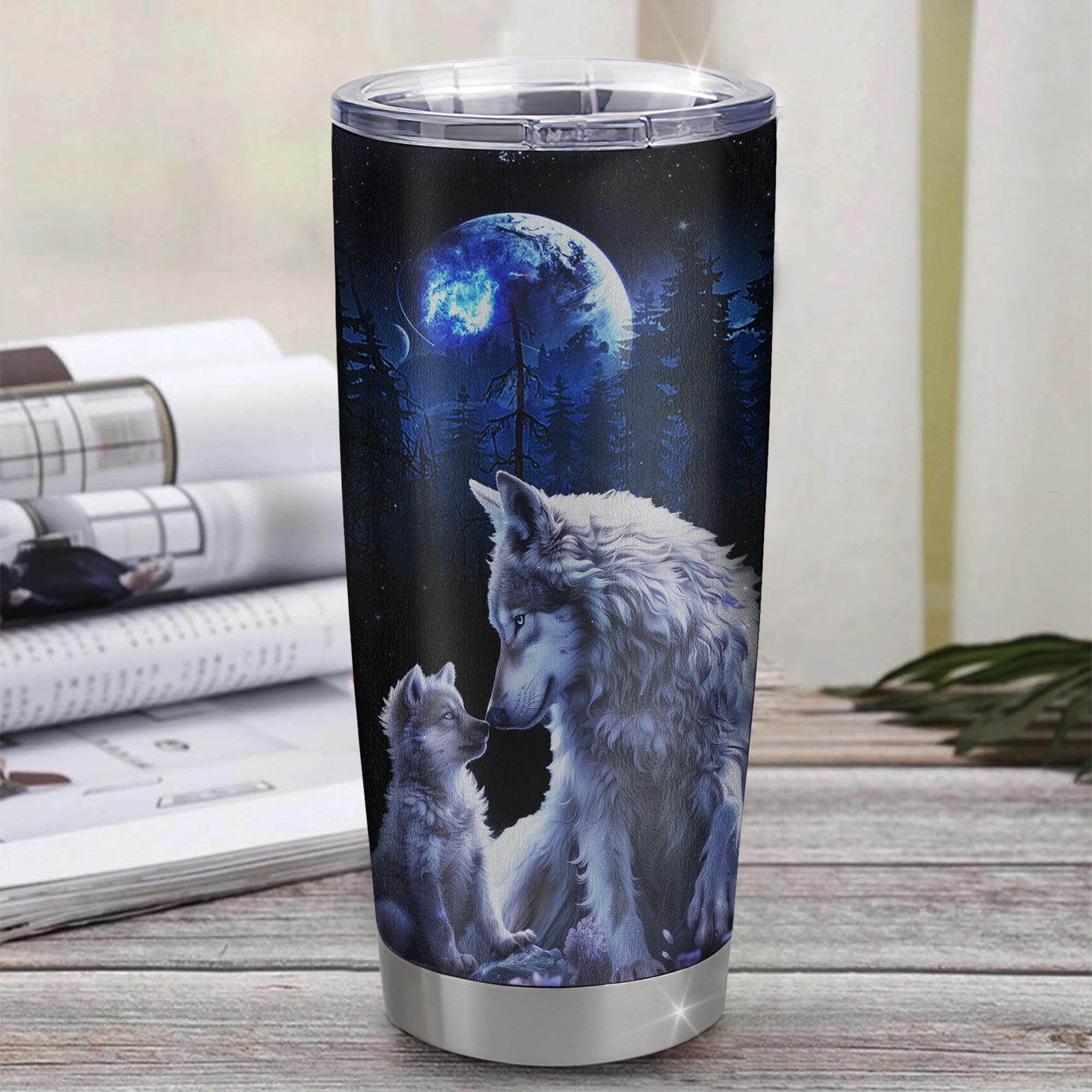 Personalized To My Granddaughter Tumbler From Grandma Nana Stainless Steel Wolf Never Forget How Much I Love You Granddaughter Birthday Christmas Travel Mug | teecentury