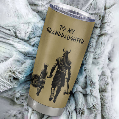Personalized To My Granddaughter Tumbler From Grandpa Stainless Steel Cup You Will Never Lose Viking Granddaughter Birthday Gifts Graduation Christmas Custom Travel Mug | teecentury