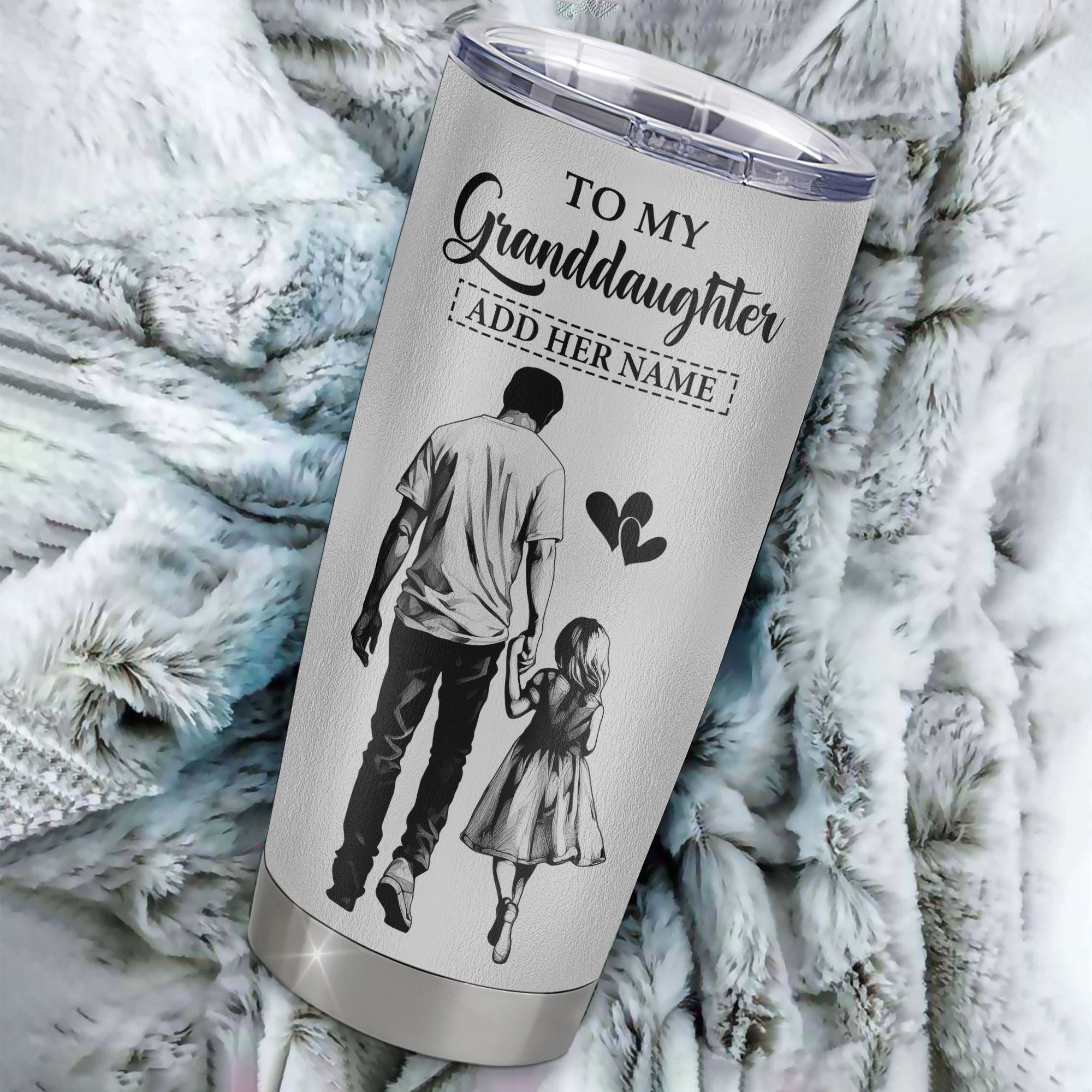 Personalized To My Granddaughter Tumbler You Will Never Lose From Grandpa Papa Granddaughter Birthday Gifts Graduation Christmas Custom Stainless Steel Cup Travel Mug | teecentury
