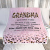Personalized To My Grandma Gifts From Granddaughter Blanket Pink Leopard Happy Birthday Gifts For Grandma Mothers Day Christmas Customized Fleece Blanket | teecentury