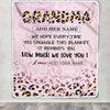Personalized To My Grandma Gifts From Granddaughter Blanket Pink Leopard Happy Birthday Gifts For Grandma Mothers Day Christmas Customized Fleece Blanket | teecentury