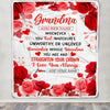 Personalized To My Grandma Gifts From Granddaughter Blanket Rose Flower Anniversary Birthday Gifts Grandma Mothers Day Thanksgiving Christmas Fleece Blanket | teecentury