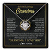 Love Knot Necklace 14K White Gold Finish | 1 | Personalized To My Grandma Gifts Necklace From Granddaughter Grandson Grateful Thank You Birthday Gifts Mothers Day Christmas Jewelry Gift Box Message Card | teecentury