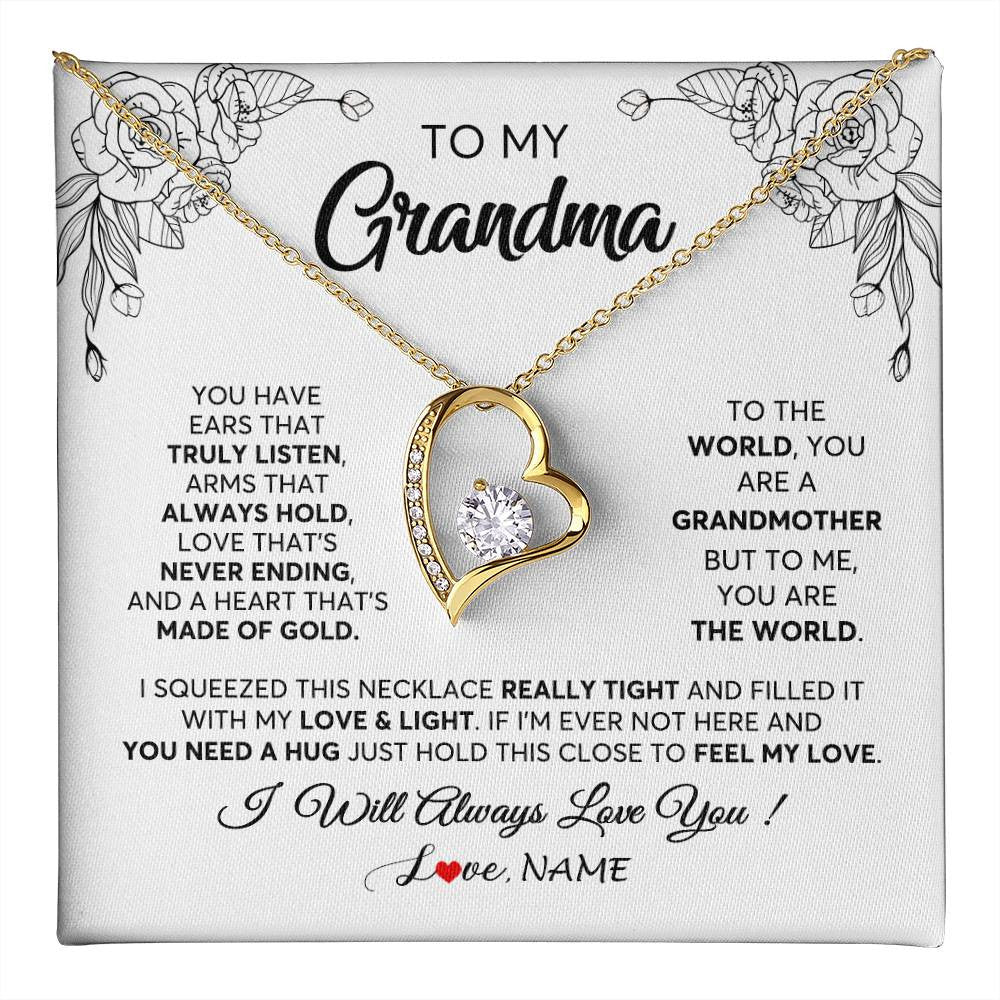 Personalized To My Grandma Necklace From Grandkids