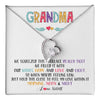 Forever Love Necklace 14K White Gold Finish | 1 | Personalized To My Grandma Necklace From Grandkids Granddaughter We Squeezed This Necklace Grandma Birthday Mothers Day Customized Gift Box Message Card | teecentury