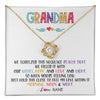 Love Knot Necklace 18K Yellow Gold Finish | 1 | Personalized To My Grandma Necklace From Grandkids Granddaughter We Squeezed This Necklace Grandma Birthday Mothers Day Customized Gift Box Message Card | teecentury