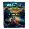 Personalized To My Grandpa Gifts Blanket From Grandson Grandkids I Love You Bear Grandpa Birthday Gifts Present For Fathers Day Christmas Fleece Blanket | teecentury