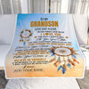 Personalized To My Grandson Blanket Dream Catcher I Love You Forever From Grandma Grandpa Grandson Birthday Gifts Christmas Graduation Custom Fleece Blanket | teecentury