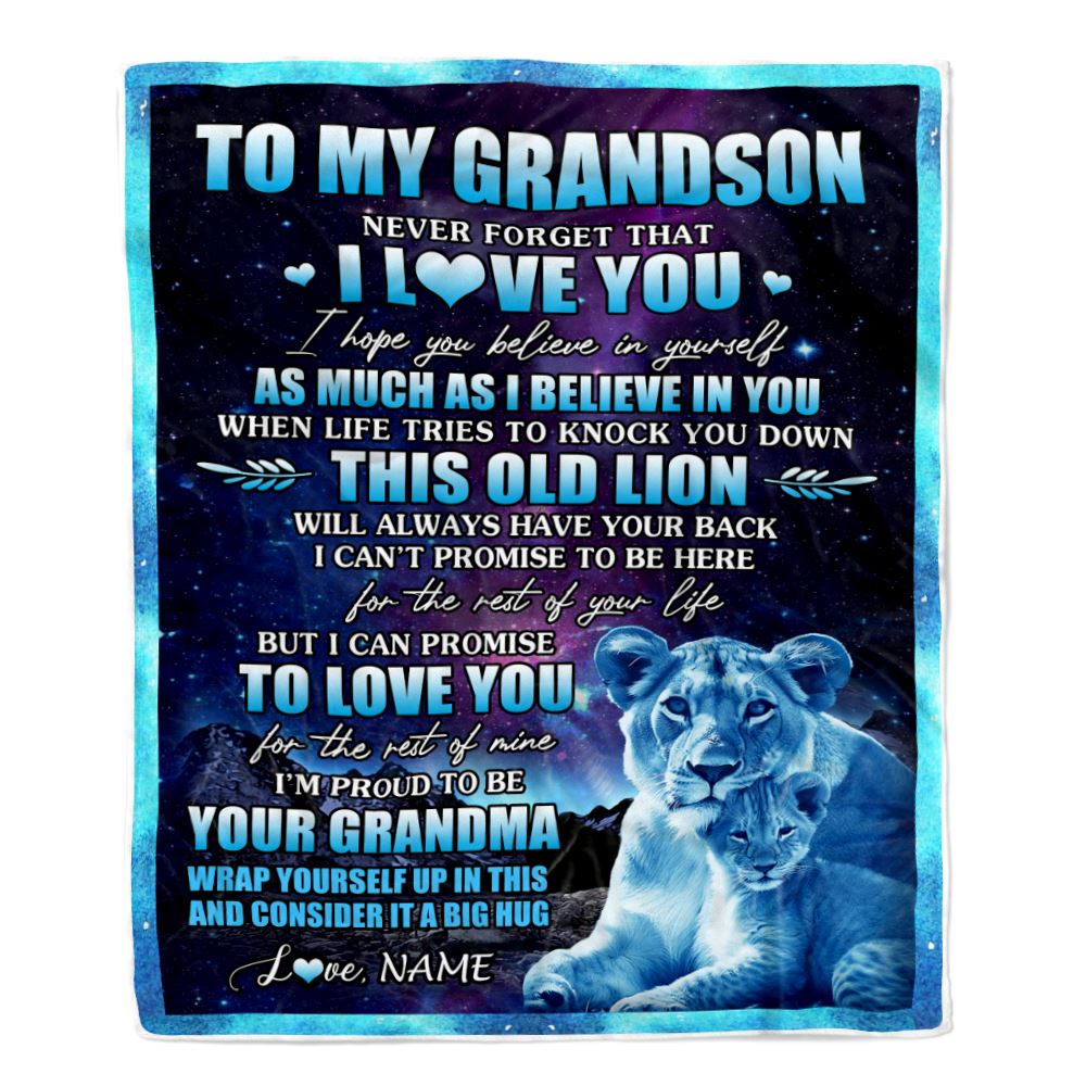 Personalized To My Grandson Blanket From Grandma Gigi Never Forget That I Love You Grandson Birthday Graduation Christmas Bed Quilt Fleece Throw Blanket | teecentury