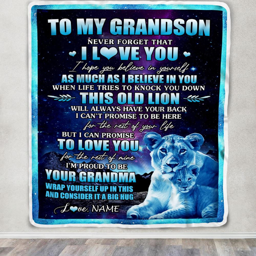 Personalized To My Grandson Blanket From Grandma Gigi Never Forget That I Love You Grandson Birthday Graduation Christmas Bed Quilt Fleece Throw Blanket | teecentury
