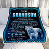 Personalized To My Grandson Blanket From Grandma Grandpa Whenever You Feel White Tiger Grandson Birthday Gifts Graduation Christmas Customized Fleece Blanket | teecentury