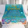 Personalized To My Grandson Blanket From Grandma Papa I Hugged This Blanket Turtle Beach Grandson Birthday Thanksgiving Christmas Customized Fleece Blanket | teecentury