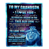 Personalized To My Grandson Blanket From Papa Grandpa Never Forget That I Love You Grandson Birthday Graduation Christmas Bed Quilt Fleece Throw Blanket | teecentury