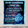 Personalized To My Grandson Blanket From Papa Grandpa Never Forget That I Love You Grandson Birthday Graduation Christmas Bed Quilt Fleece Throw Blanket | teecentury