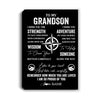 Personalized To My Grandson Canvas From Grandma Grandpa I Wish You The Strength Grandson Birthday Gifts Graduation Christmas Custom Wall Art Print Framed Canvas | teecentury