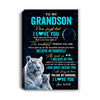 Personalized To My Grandson Canvas From Grandma Grandpa Never Forget I Love You White Tiger Grandson Birthday Gifts Christmas Custom Wall Art Print Framed Canvas | teecentury