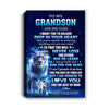 Personalized To My Grandson Canvas From Grandma Nana Believe Your Heart Grandson Gift Birthday Graduation Christmas Custom Wall Art Print Framed Canvas | teecentury