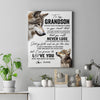 Personalized To My Grandson Canvas From Grandma Nana Papa You Will Never Lose Wolf Grandson Birthday Gifts Graduation Christmas Custom Wall Art Print Framed Canvas | teecentury