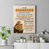 Personalized To My Grandson Canvas From Grandpa Papa Whenever You Fell Overwhelmed Lion Grandson Birthday Gifts Christmas Custom Wall Art Print Framed Canvas | teecentury