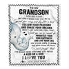 Personalized To My Grandson Gifts Blanket From Grandma Elephant My Only Wish For You Grandson Birthday Gifts Graduation Christmas Customized Fleece Blanket | teecentury