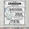 Personalized To My Grandson Gifts Blanket From Grandma Elephant My Only Wish For You Grandson Birthday Gifts Graduation Christmas Customized Fleece Blanket | teecentury