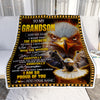 Personalized To My Grandson Gifts Blanket From Grandma Grandpa I Wish You The Strength Eagle Grandson Birthday Gifts Christmas Graduation Fleece Blanket | teecentury