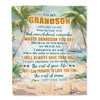 Personalized To My Grandson Gifts Blanket From Grandma Grandpa Whenever You Feel Beach Grandson Birthday Gifts Graduation Christmas Custom Fleece Blanket | teecentury