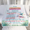 Personalized To My Grandson Gifts Blanket From Grandma Grandpa Whenever You Feel Dragonfly Grandson Birthday Gifts Graduation Christmas Custom Fleece Blanket | teecentury
