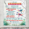Personalized To My Grandson Gifts Blanket From Grandma Grandpa Whenever You Feel Dragonfly Grandson Birthday Gifts Graduation Christmas Custom Fleece Blanket | teecentury