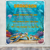 Personalized To My Grandson Gifts Blanket From Grandma Grandpa Whenever You Feel Turtle Grandson Birthday Gifts Graduation Christmas Customized Fleece Blanket | teecentury