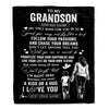 Personalized To My Grandson Gifts Blanket From Grandma Nana My Only Wish For You Grandson Birthday Gifts Graduation Christmas Customized Fleece Throw Blanket | teecentury