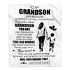 Personalized To My Grandson Gifts Blanket From Grandma Nana Whenever Woman Unique Birthday Gifts For Grandson Graduation Christmas Custom Fleece Throw Blanket | teecentury