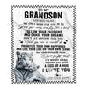 Personalized To My Grandson Gifts Blanket From Grandma Papa White Tiger My Only Wish For You Grandson Birthday Gifts Graduation Christmas Fleece Blanket | teecentury