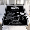 Personalized To My Grandson Gifts Blanket From Grandmother Wherever Your Journey In Life Grandma Granddaughter Birthday Gifts Christmas Fleece Throw Blanket | teecentury