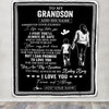 Personalized To My Grandson Gifts Blanket From Grandmother Wherever Your Journey In Life Grandma Granddaughter Birthday Gifts Christmas Fleece Throw Blanket | teecentury