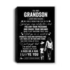 Personalized To My Grandson Gifts Canvas From Grandma Nana My Only Wish For You Grandson Birthday Gifts Graduation Christmas Custom Wall Art Print Framed Canvas | teecentury