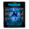 Personalized To My Grandson Gifts From Grandma Grandpa Blanket Sometimes Lion Grandson Birthday Gifts Graduation Christmas Customized Fleece Throw Blanket | teecentury