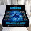 Personalized To My Grandson Gifts From Grandma Grandpa Blanket Sometimes Lion Grandson Birthday Gifts Graduation Christmas Customized Fleece Throw Blanket | teecentury