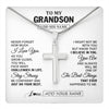 Stainless Cross Necklace Stainless Steel | 1 | Personalized To My Grandson Gifts From Grandma Necklace I Love You Thoughtful Keepsake Gift For Grandson Birthday Graduation Christmas Gift Box Message Card | https://teecentury.