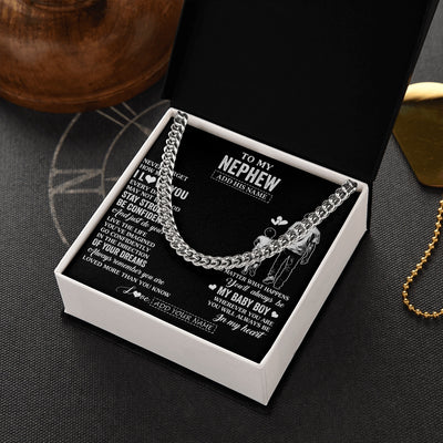 Cuban Link Chain Necklace Stainless Steel | 2 | Personalized To My Grandson Gifts From Grandpa Necklace Never Forget How Much I Love You Grandson Birthday Graduation Christmas Custom Gift Box Message Card | https://teecentury.