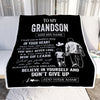 Personalized To My Grandson Gifts From Grandpa Papa Blanket Don't Give Up Grandpa Gifts For Grandson Birthday Graduation Christmas Customized Fleece Blanket | teecentury