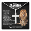 Stainless Cross Necklace Stainless Steel | 1 | Personalized To My Grandson Gifts From Papa Grandpa Necklace This Old Lion Love You Grandson Birthday Gifts Graduation Christmas Custom Gift Box Message Card | https://teecentury.