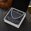 Cuban Link Chain Necklace Stainless Steel | 2 | Personalized To My Grandson Gifts Necklace From Grandma Grandpa I Closed My Eyes Gift For Grandson Birthday Jewelry For Men Customized Gift Box Message Card | teecentury