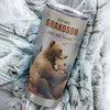 Personalized To My Grandson Gifts Tumbler From Grandma Papa Whenever Bear Unique Birthday Gifts For Grandson Graduation Christmas Custom Stainless Steel Cup Travel Mug | teecentury