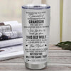 Personalized To My Grandson Gifts Tumbler From Grandma Papa Whenever Wolf Unique Birthday Gifts For Grandson Graduation Christmas Custom Stainless Steel Cup Travel Mug | teecentury
