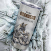 Personalized To My Grandson Gifts Tumbler From Grandma Papa Wolf My Only Wish For You Grandson Birthday Gifts Graduation Christmas Customized Stainless Steel Mug | teecentury